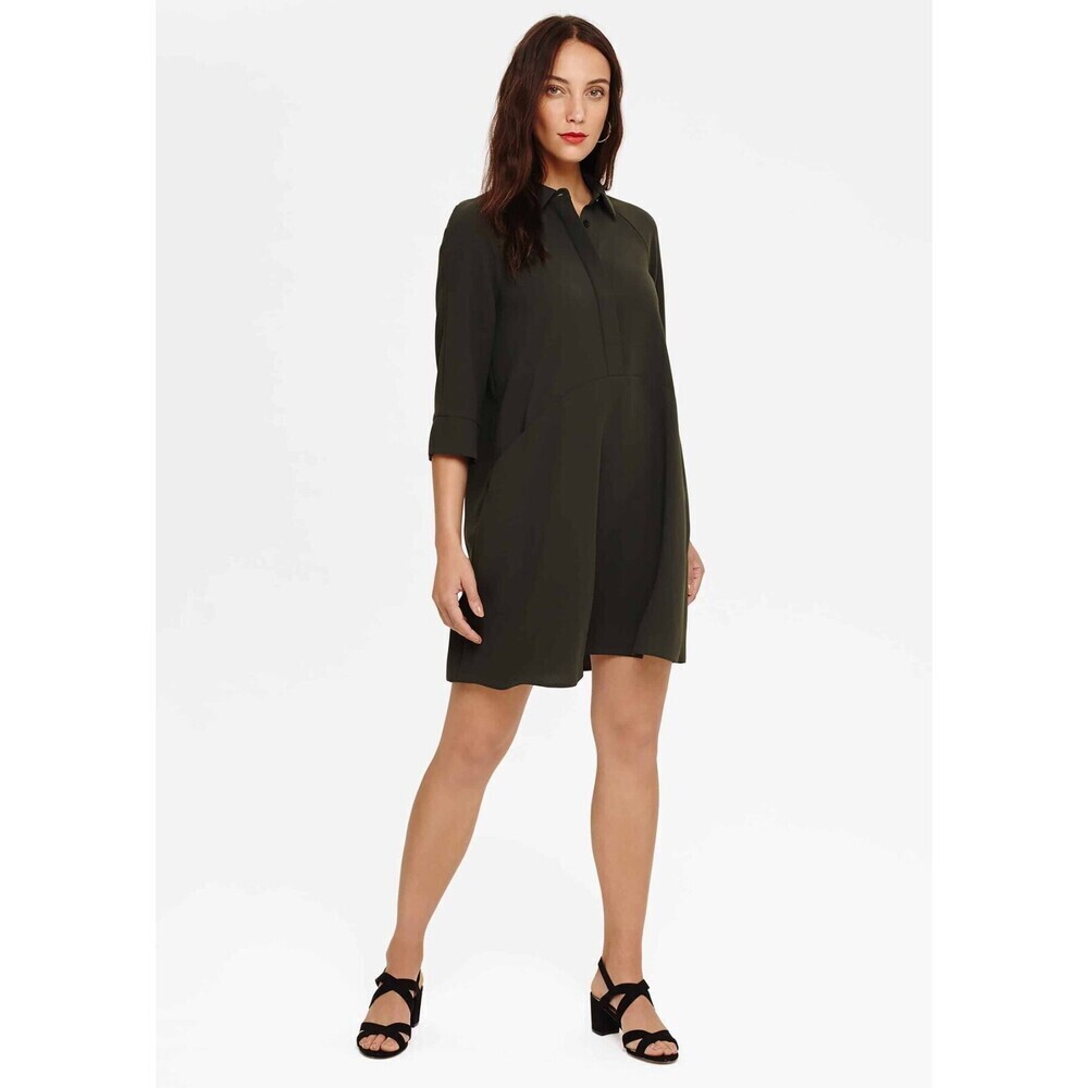Phase Eight Women's Bella Swing Buttons Dress In Khaki Size 6US Top Quality $189